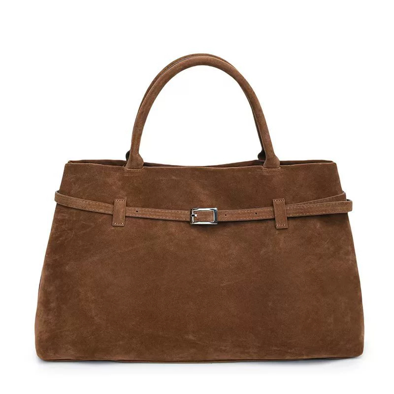 Faux Suede Tote Bag