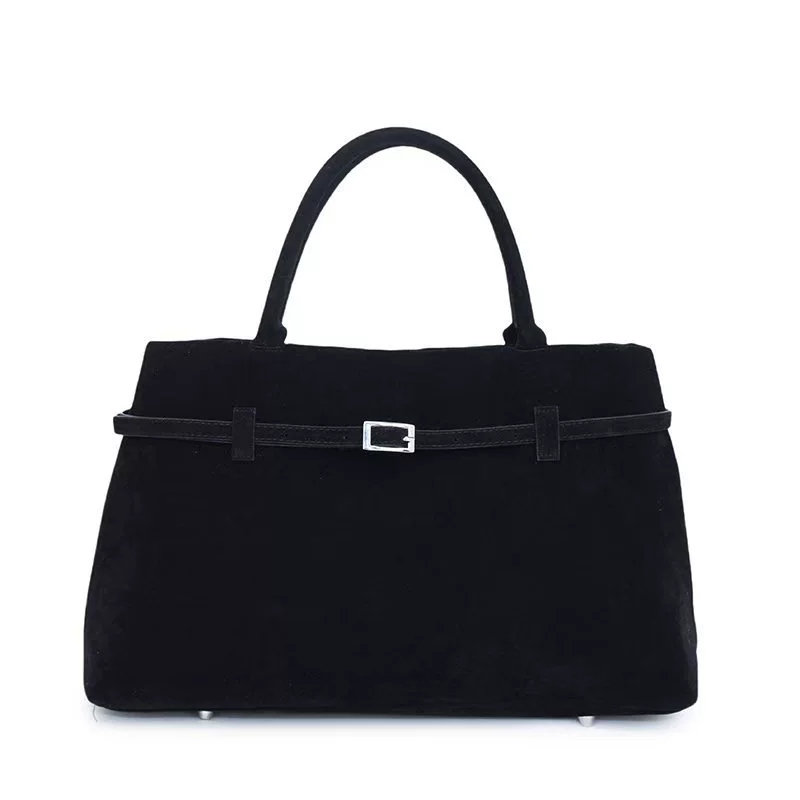 Faux Suede Tote Bag