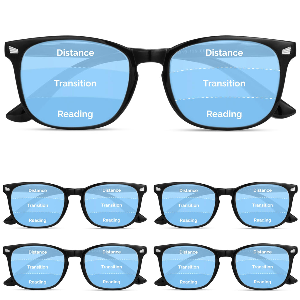 CCVOO 5 pack Reading Glasses for Women/Men Bifocal Progressive Readers for Women/Men Eye glasses Blue Light Glasses
