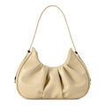 Herald Ruched Shoulder Bag Cloud Design Hobo Clutch Purse for Women Small Mini Cute Tote Handbag with Adjustable Strap (Khaki)