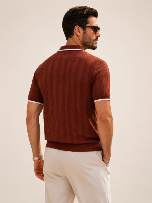 Summer Knitted Polo Shirt for Men
