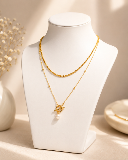Jewlpire 14k Plated Gold Layered Necklaces for Women Gold Necklace Set Cuban Link Snake Chain Paperclip Layered Chains Twisted Rope and Twisted Chain Trendy Layering Necklace